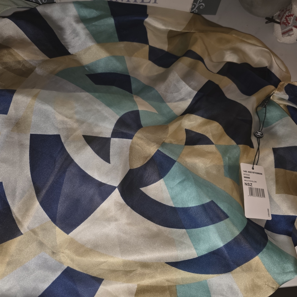 Chanel Multicolor Silk Scarf